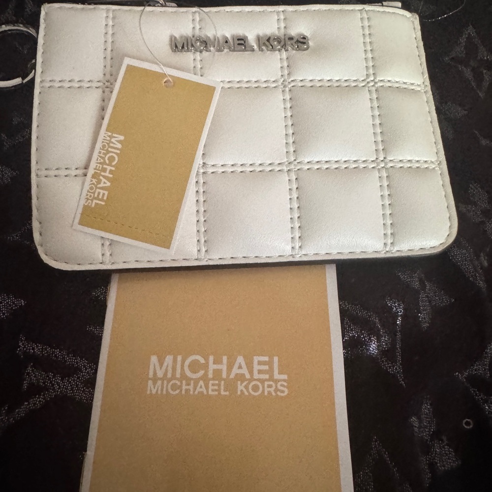 Michael Kors Ivory Quilted Pouch